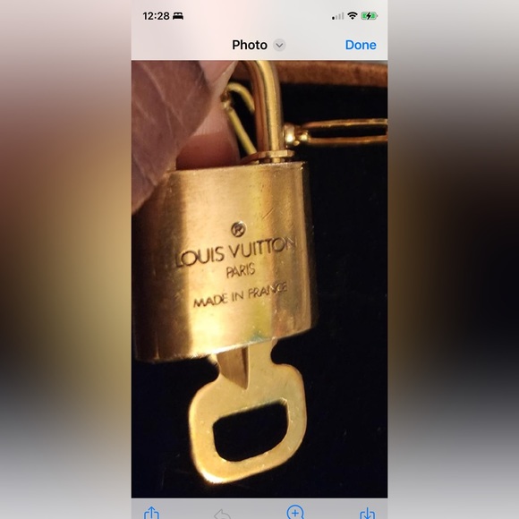 Louis Vuitton Padlock & Key Necklace Authentic #304 - Picture 2 of 4